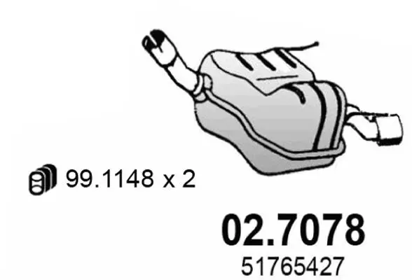 Handler.Part End silencer ASSO 027078 1