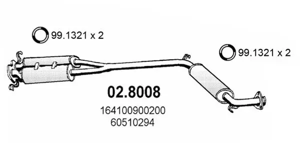 Handler.Part Middle-/end silencer ASSO 028008 1