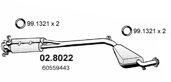 Handler.Part Middle-/end silencer ASSO 028022 1