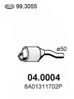 Handler.Part Catalytic converter ASSO 040004 1