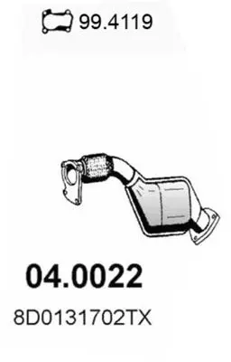 Handler.Part Catalytic converter ASSO 040022 1