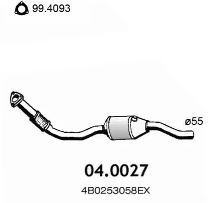 Handler.Part Catalytic converter ASSO 040027 1