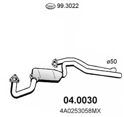 Handler.Part Catalytic converter ASSO 040030 1