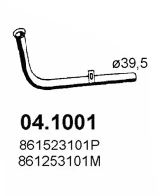 Handler.Part Exhaust pipe ASSO 041001 1