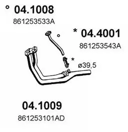 Handler.Part Exhaust pipe ASSO 041008 1