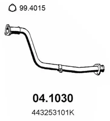 Handler.Part Exhaust pipe ASSO 041030 1