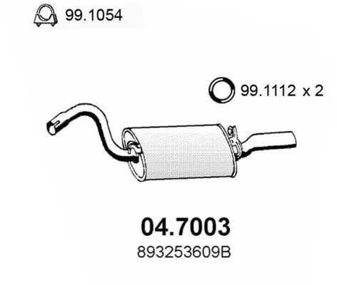 Handler.Part End silencer ASSO 047003 1