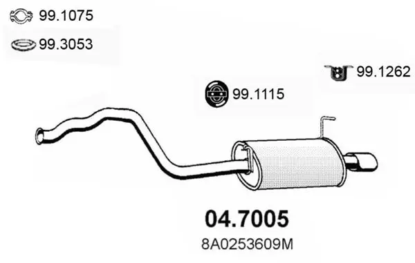 Handler.Part End silencer ASSO 047005 1