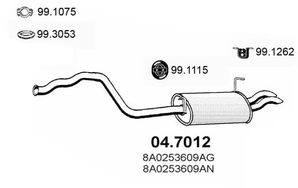 Handler.Part End silencer ASSO 047012 1