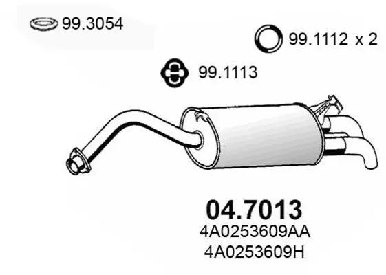 Handler.Part End silencer ASSO 047013 1