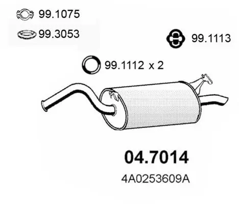 Handler.Part End silencer ASSO 047014 1