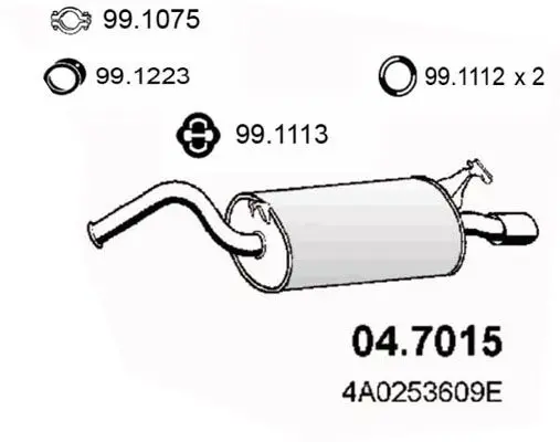 Handler.Part End silencer ASSO 047015 1