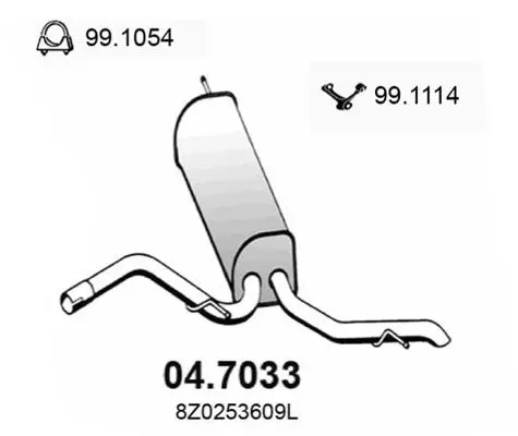 Handler.Part End silencer ASSO 047033 1