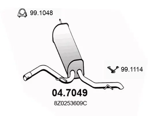 Handler.Part End silencer ASSO 047049 1