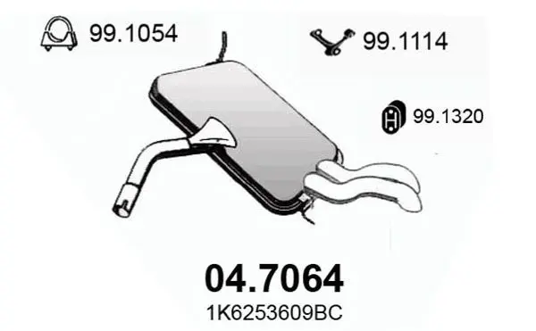 Handler.Part End silencer ASSO 047064 1