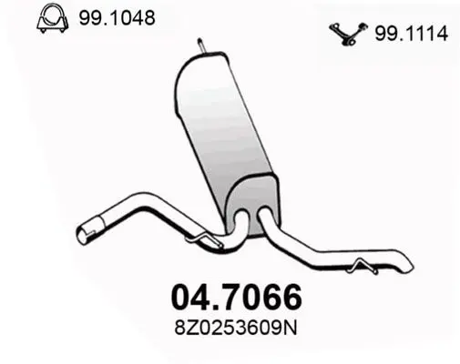 Handler.Part End silencer ASSO 047066 1