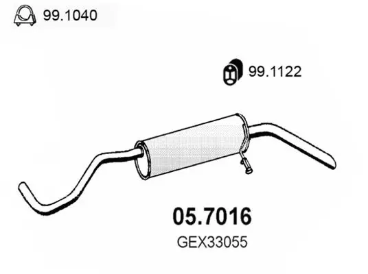 Handler.Part End silencer ASSO 057016 1