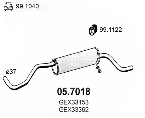 Handler.Part End silencer ASSO 057018 1