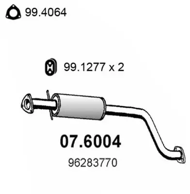 Handler.Part Middle silencer ASSO 076004 1