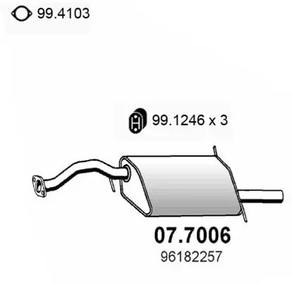 Handler.Part End silencer ASSO 077006 1