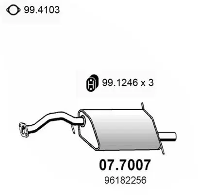 Handler.Part End silencer ASSO 077007 1