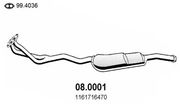 Handler.Part Catalytic converter ASSO 080001 1