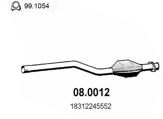 Handler.Part Catalytic converter ASSO 080012 1