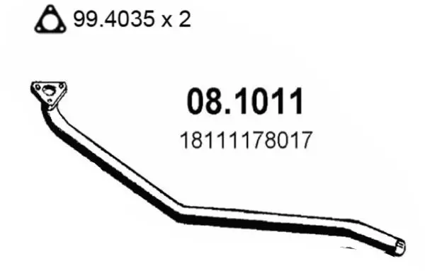 Handler.Part Exhaust pipe ASSO 081011 1