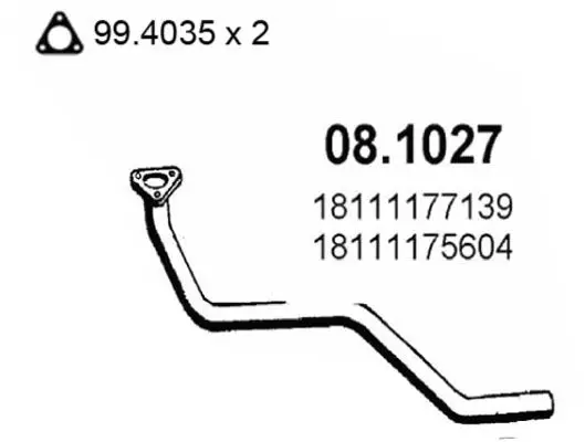 Handler.Part Exhaust pipe ASSO 081027 1