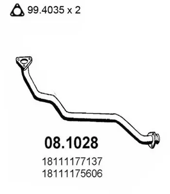 Handler.Part Exhaust pipe ASSO 081028 1