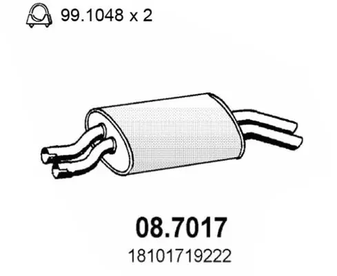 Handler.Part End silencer ASSO 087017 1