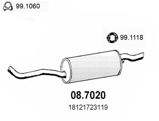 Handler.Part End silencer ASSO 087020 1