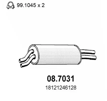 Handler.Part End silencer ASSO 087031 1