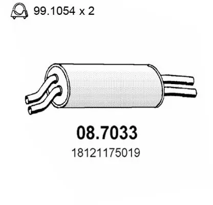 Handler.Part End silencer ASSO 087033 1