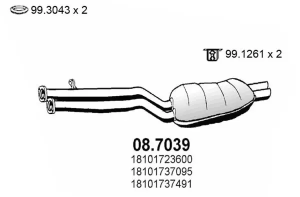 Handler.Part End silencer ASSO 087039 1