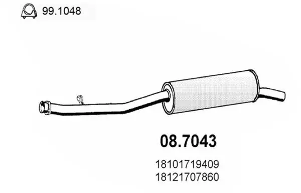 Handler.Part End silencer ASSO 087043 1