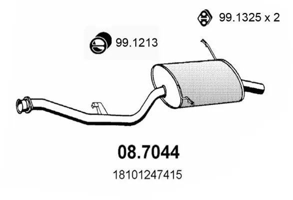 Handler.Part End silencer ASSO 087044 1