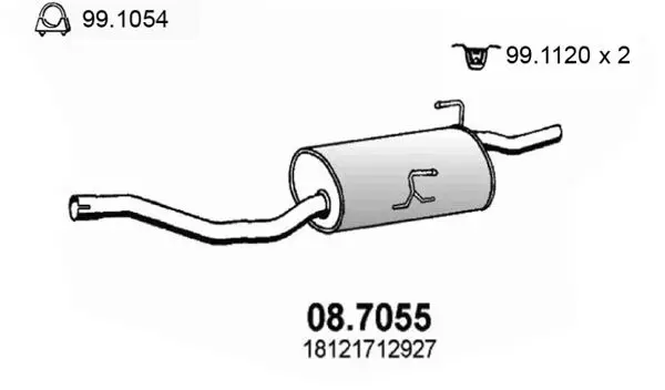 Handler.Part End silencer ASSO 087055 1