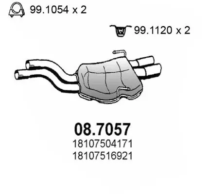 Handler.Part End silencer ASSO 087057 1