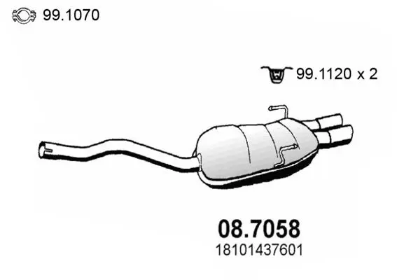 Handler.Part End silencer ASSO 087058 1