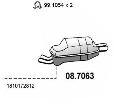 Handler.Part End silencer ASSO 087063 1