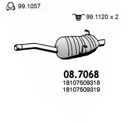 Handler.Part End silencer ASSO 087068 1