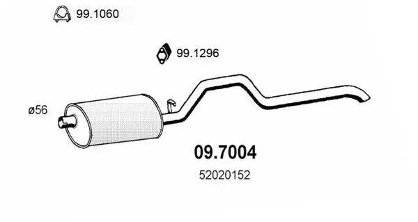 Handler.Part End silencer ASSO 097004 1