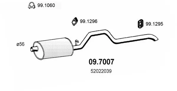 Handler.Part End silencer ASSO 097007 1