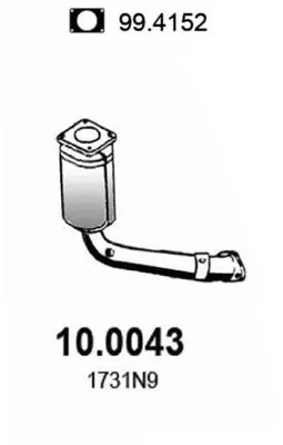 Handler.Part Catalytic converter ASSO 100043 1