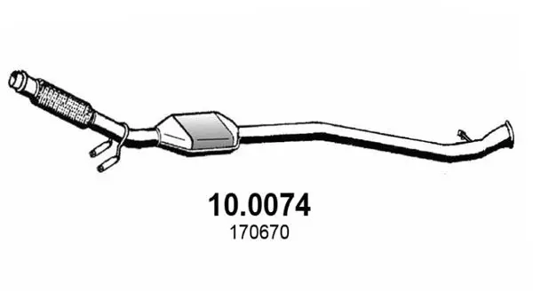 Handler.Part Catalytic converter ASSO 100074 1