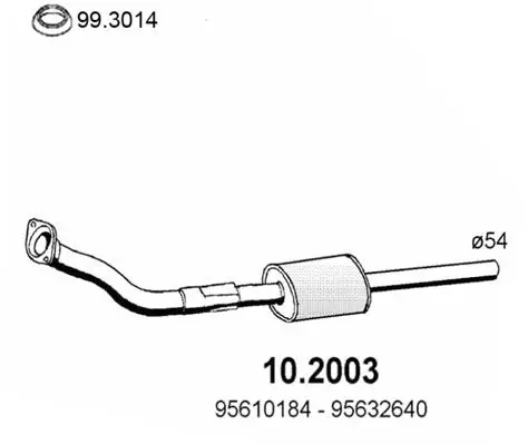 Handler.Part Front silencer ASSO 102003 1