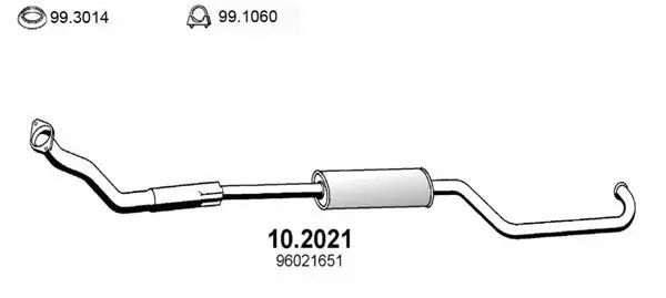 Handler.Part Front silencer ASSO 102021 1