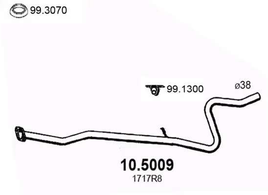 Handler.Part Exhaust pipe ASSO 105009 1