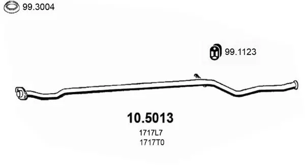 Handler.Part Exhaust pipe ASSO 105013 1